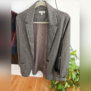 Oversized Checkered Blazer